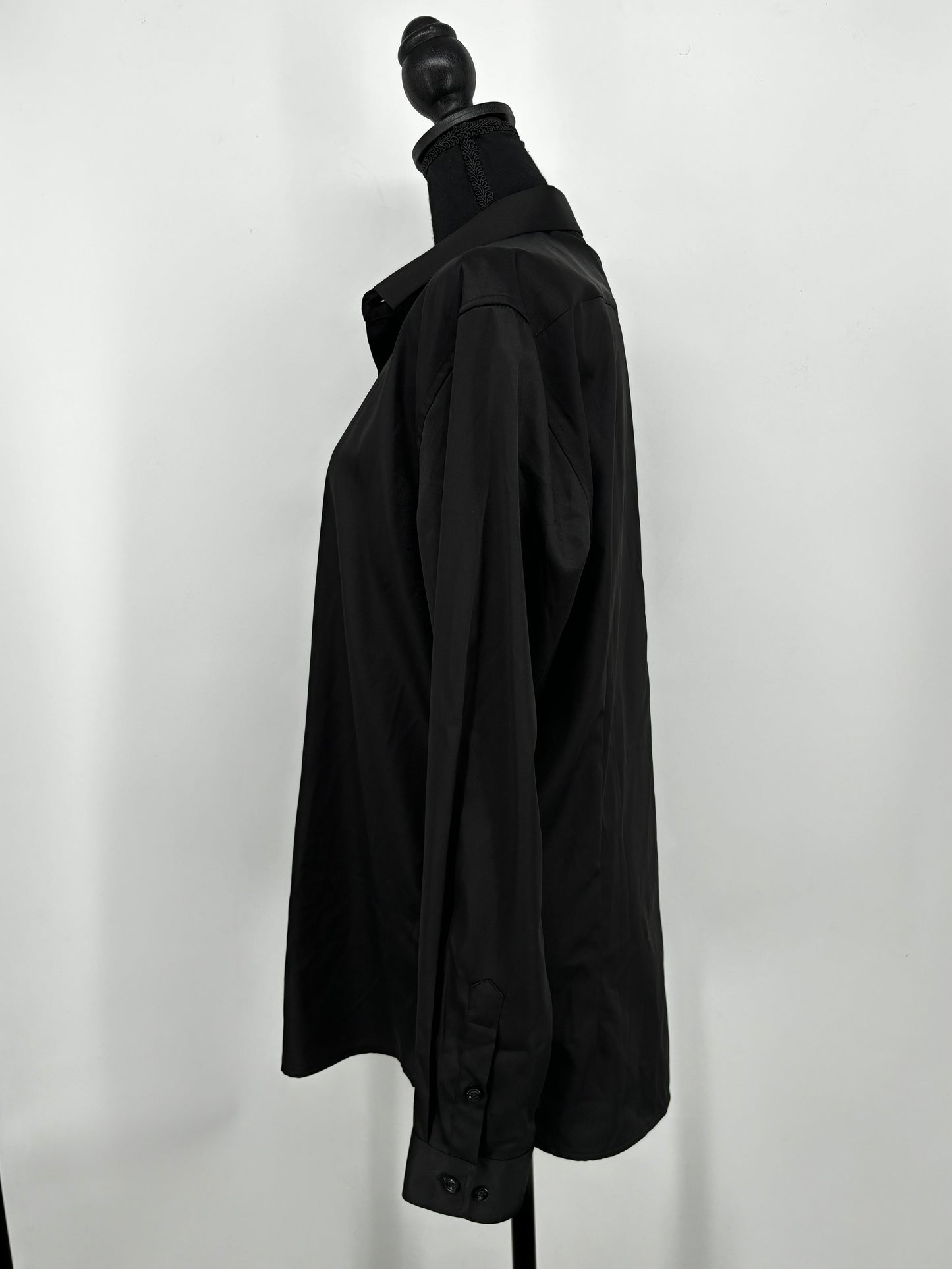 Women's Black Silk Shirt – Size M