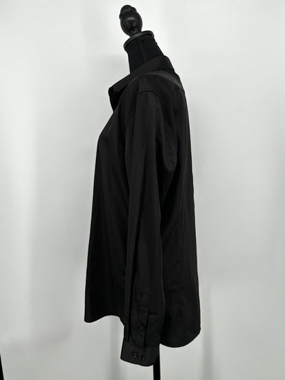 Women's Black Silk Shirt – Size M