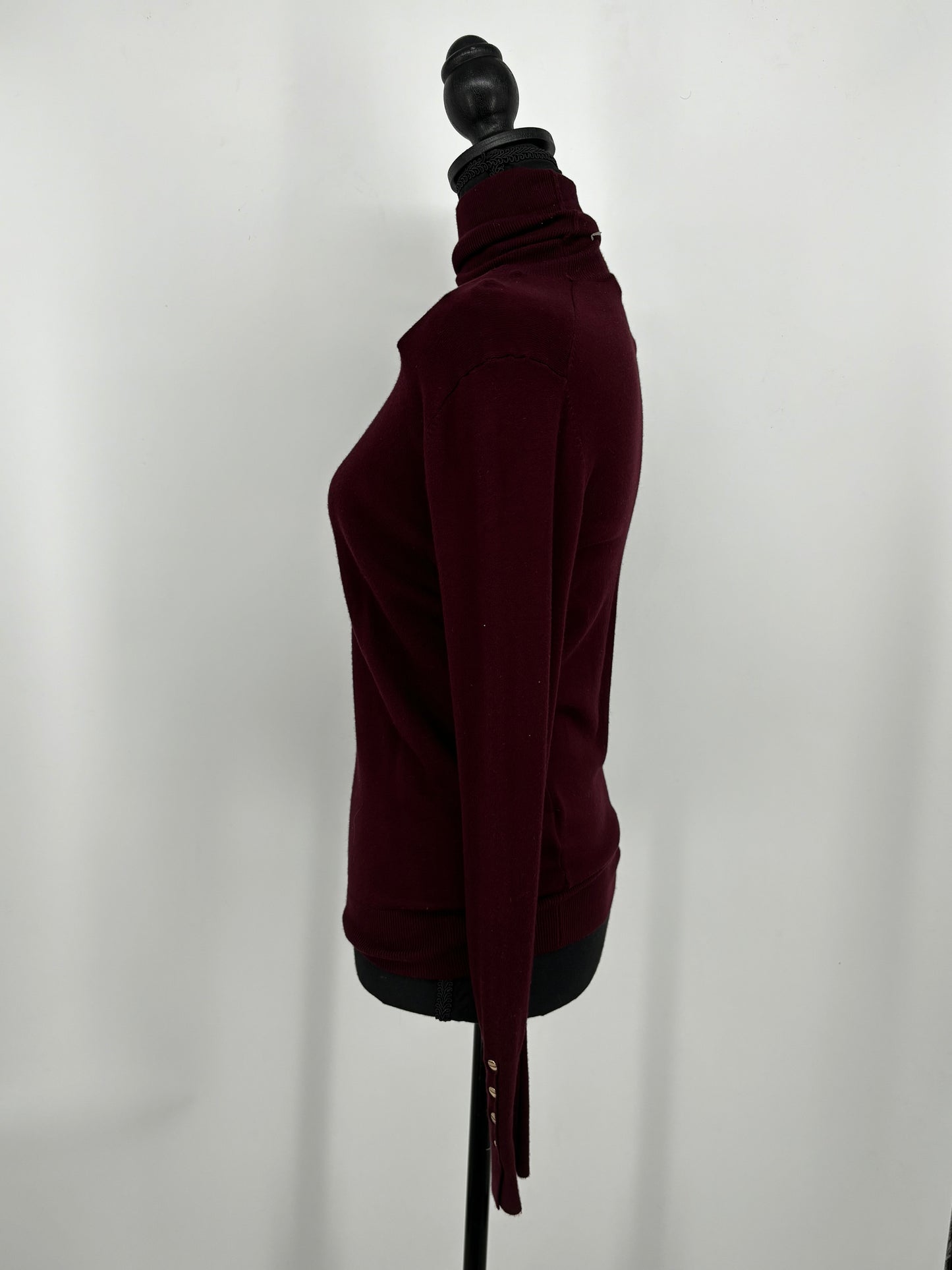 ZARA Women's Wine Red Turtleneck Sweater – Size M