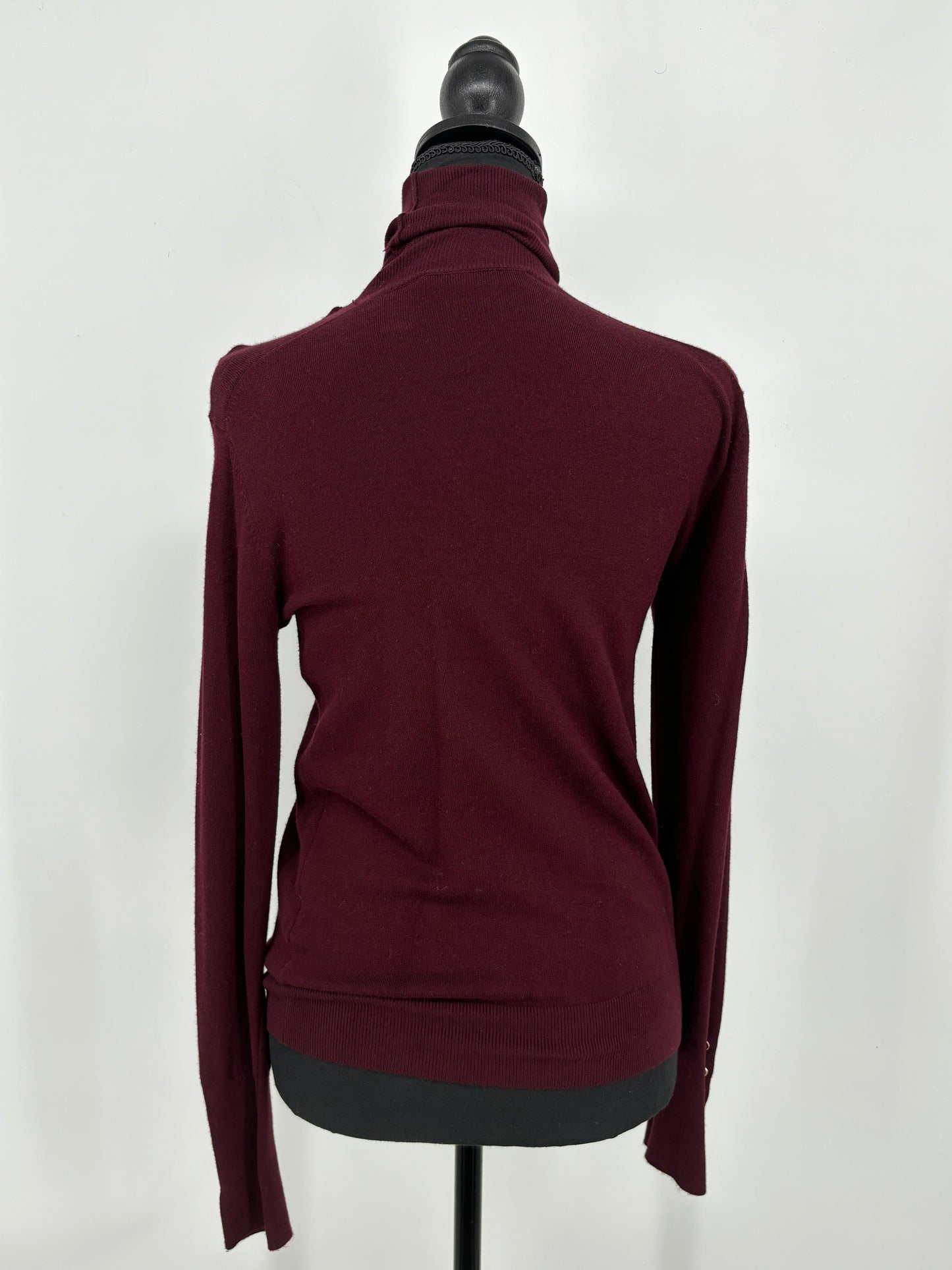 ZARA Women's Wine Red Turtleneck Sweater – Size M