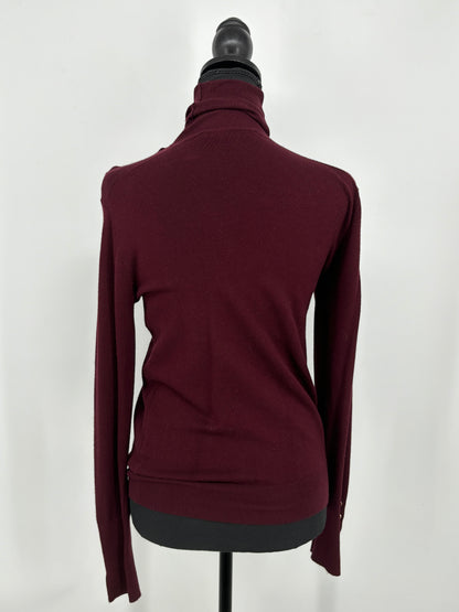 ZARA Women's Wine Red Turtleneck Sweater – Size M