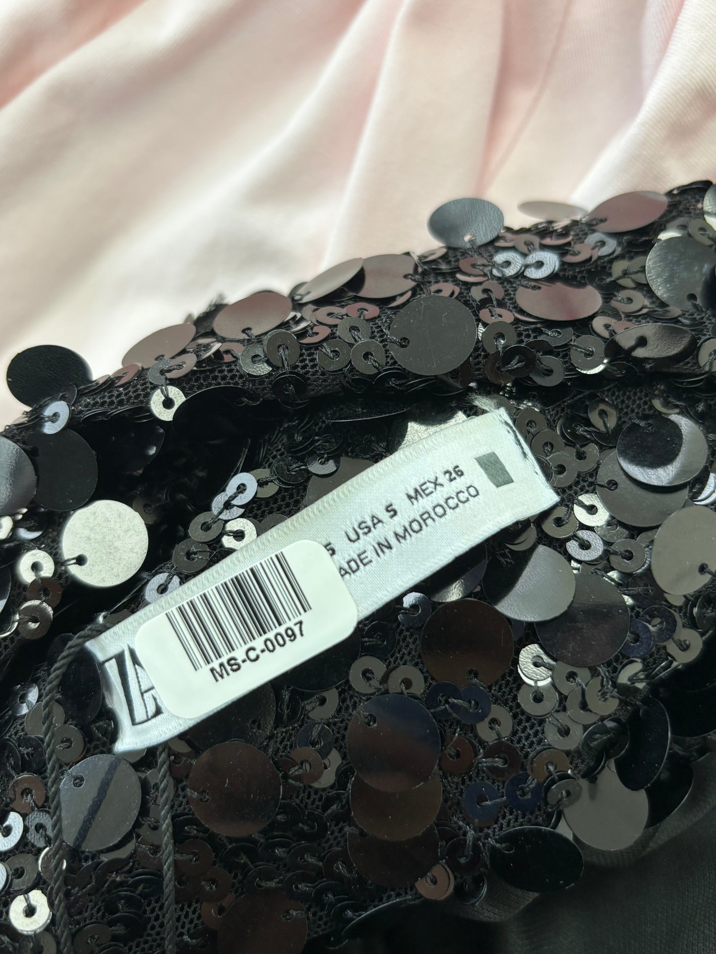 ZARA Women's Black Sequin Mini Skirt – Size S