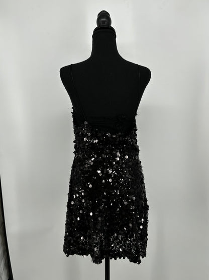 ZARA Women's Black Sequin Mini Skirt – Size S