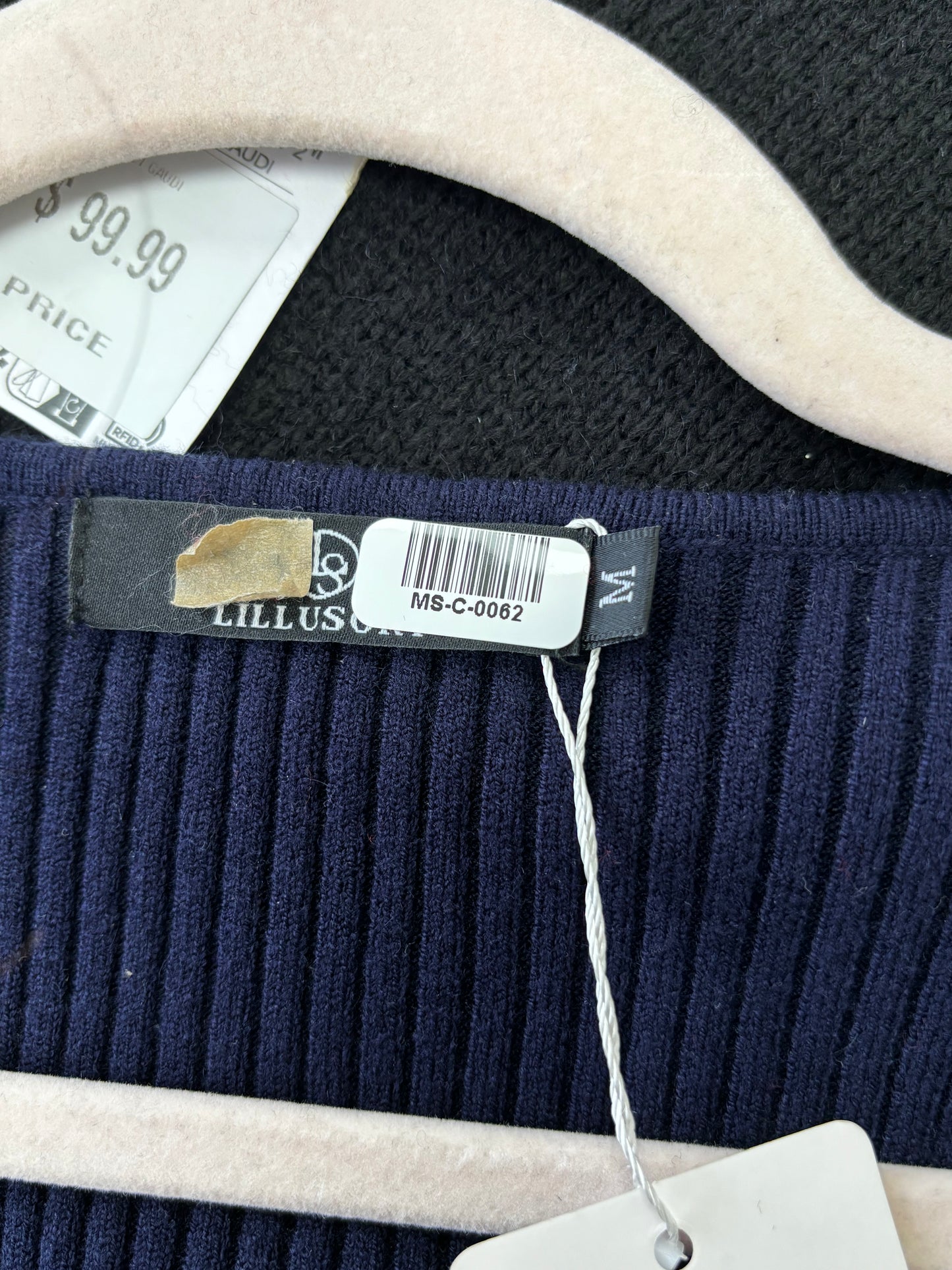 Women's Dark Blue Fitted Sweater – Size M