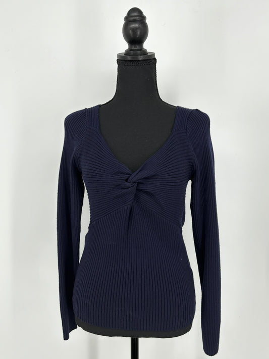 Women's Dark Blue Fitted Sweater – Size M