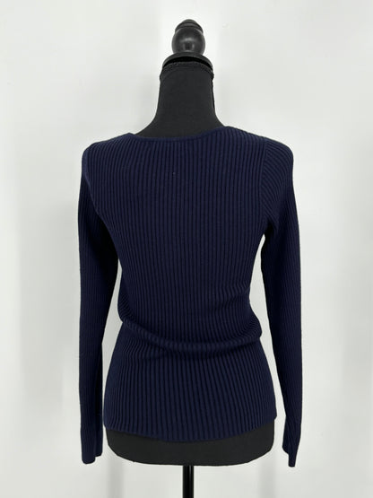 Women's Dark Blue Fitted Sweater – Size M