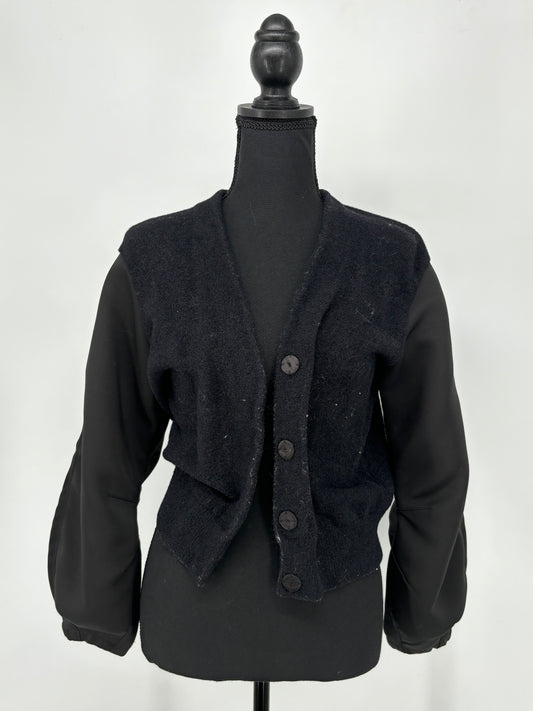 Women’s Cropped Fitted Patchwork Jacket – Estimated Size S