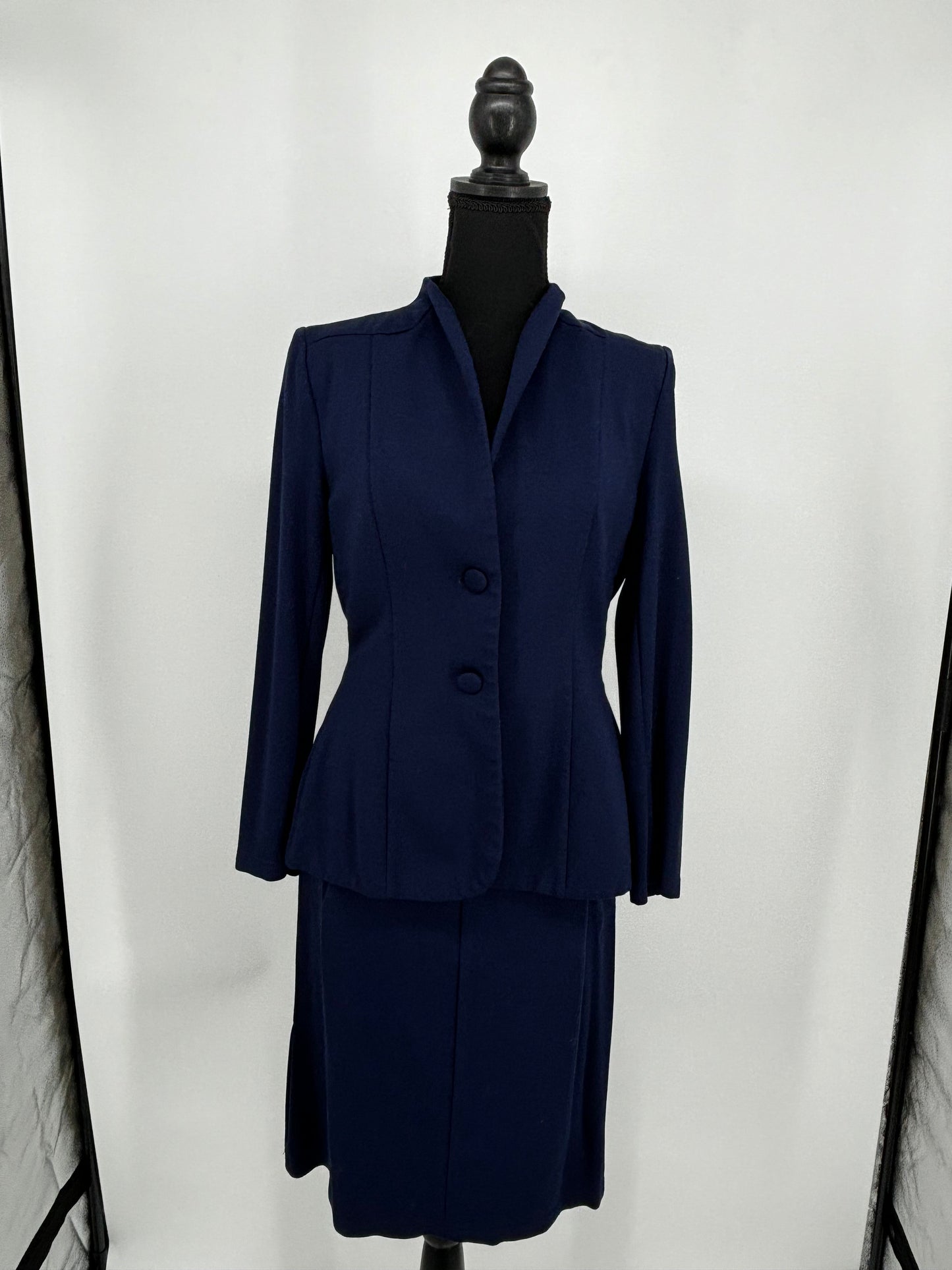 Marycrafts Women’s Navy Blue Office Suit Set (Blazer & Pencil Skirt)