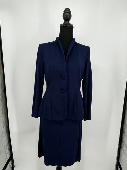 Marycrafts Women’s Navy Blue Office Suit Set (Blazer & Pencil Skirt)