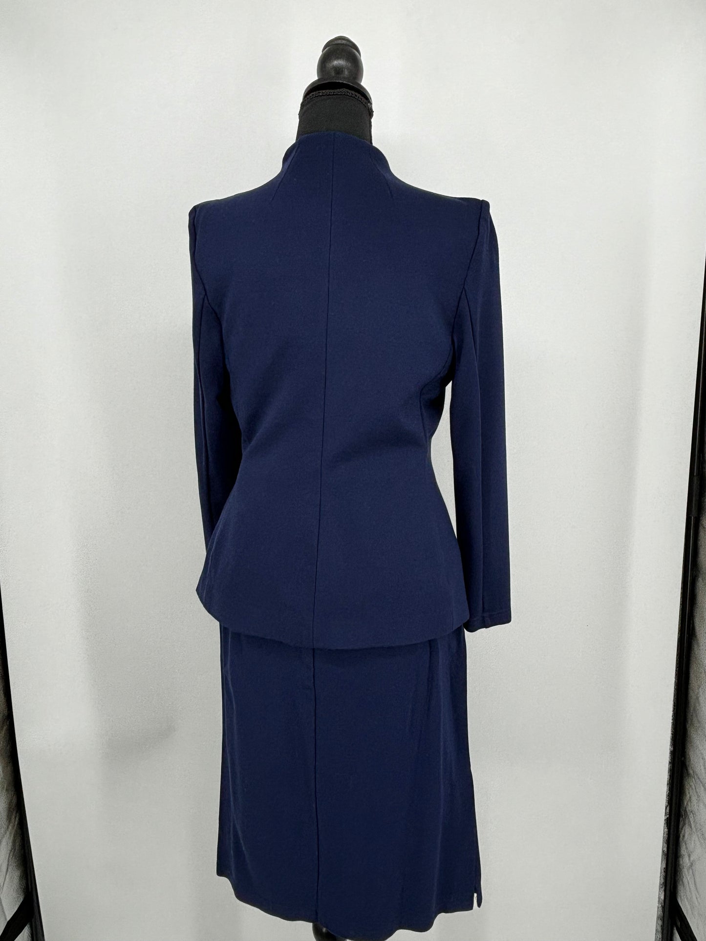Marycrafts Women’s Navy Blue Office Suit Set (Blazer & Pencil Skirt)