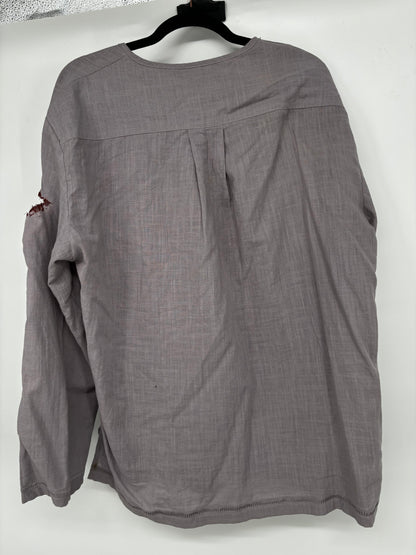 Men’s Brown Loose Fit Long Sleeve T-Shirt – Size L