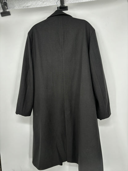 Men’s Black Overcoat – Estimated Size L–XL