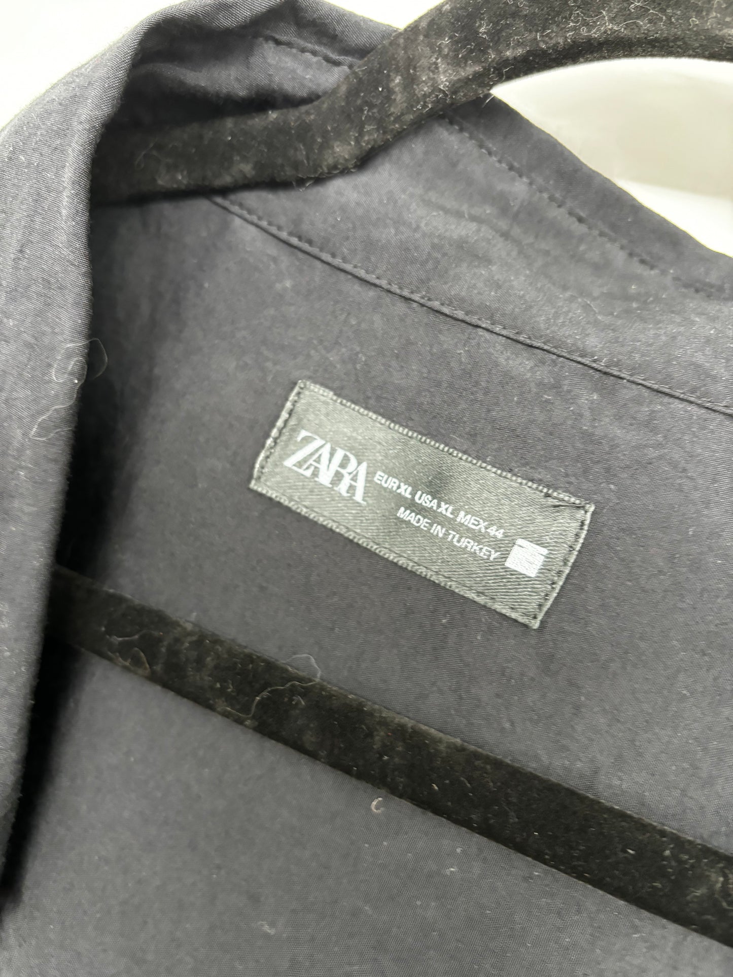 ZARA Men’s Black Relaxed Fit Shirt – Size XL