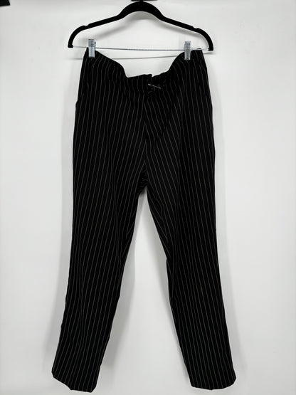 Men’s Black Pinstripe Dress Pants – Estimated Size L–XL