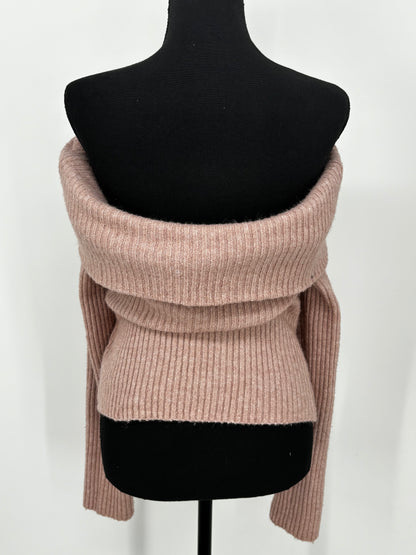 H&M Women’s Pink Open-Back Sweater – Size S