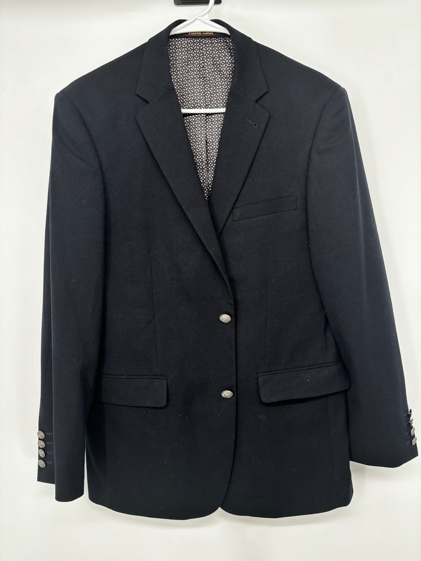 Men’s Blue and Black Relaxed Fit Blazer – Size 38