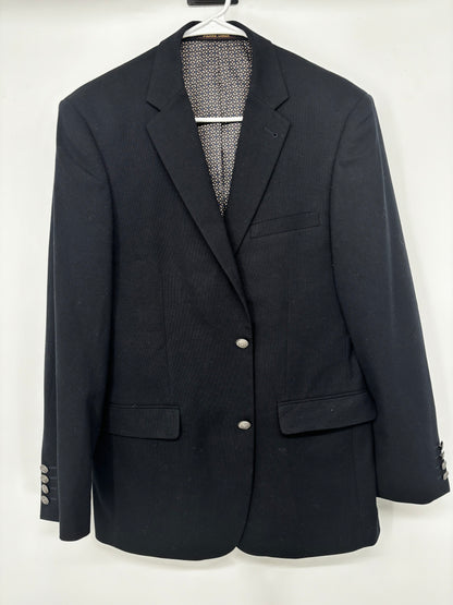 Men’s Blue and Black Relaxed Fit Blazer – Size 38