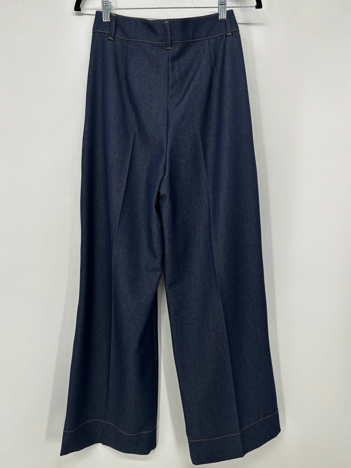 ZARA WIDE-LEG TROUSERS WITH CONTRAST TOPSTITCHING