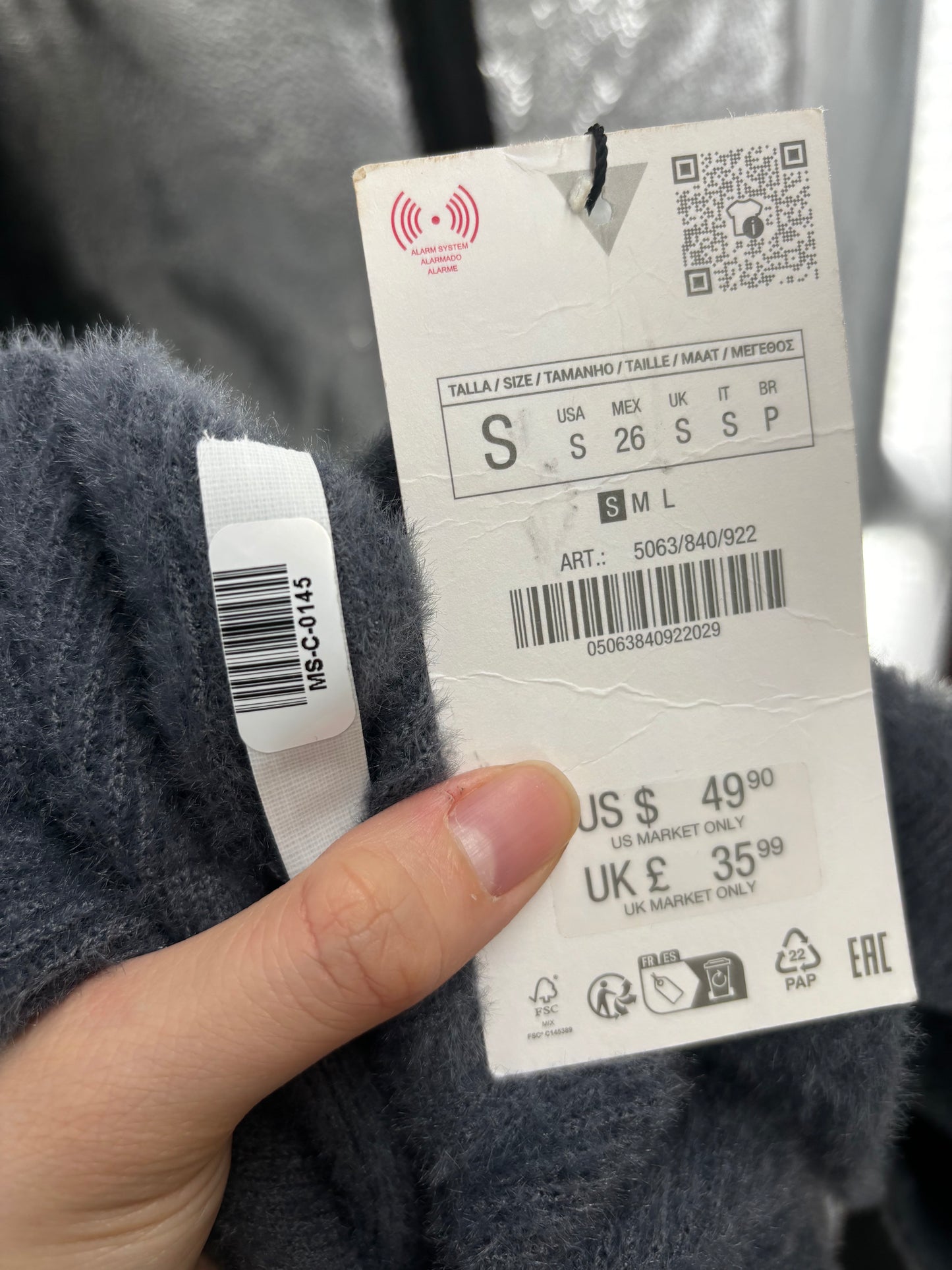 ZARA Women’s Gray Halter Neck Knit Sleeveless Dress – Size S