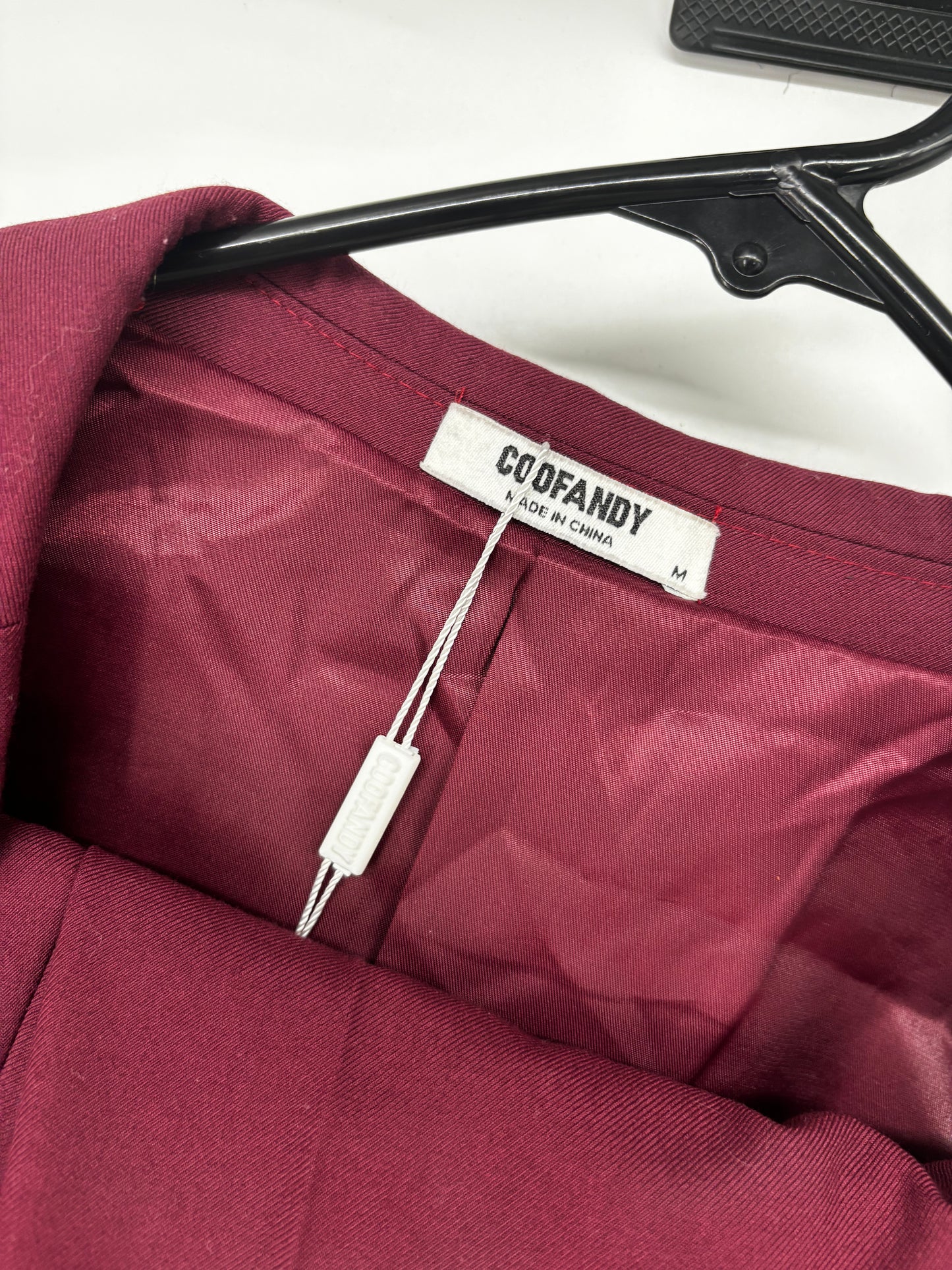 coofandy Men’s Dark Red Blazer – Size M