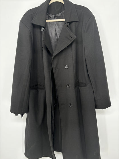 Men’s Black Long Coat – Size XL