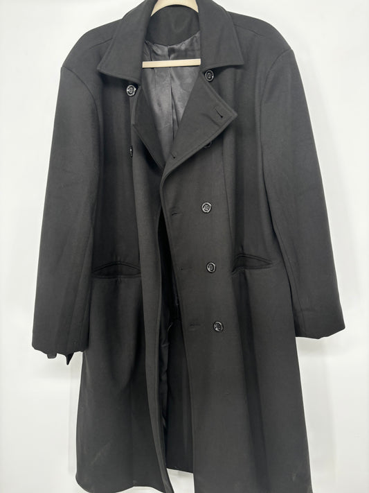 Men’s Black Long Coat – Size XL