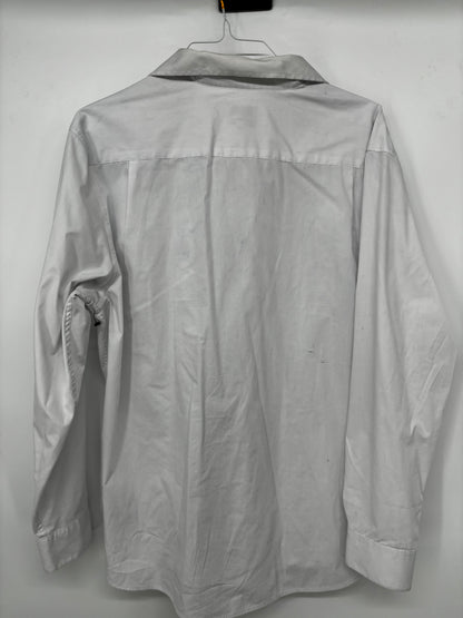 Men’s White Button-Up Shirt –size xl