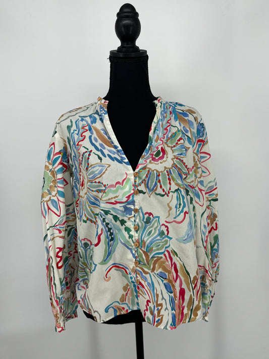 Men’s Vintage Hawaiian Floral Shirt – Size S