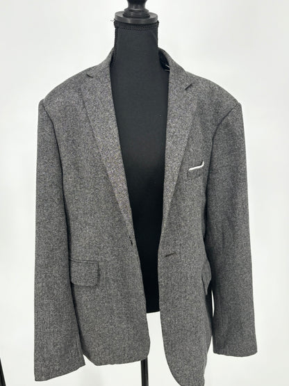 Men’s Gray Double-Breasted Suit – Size L