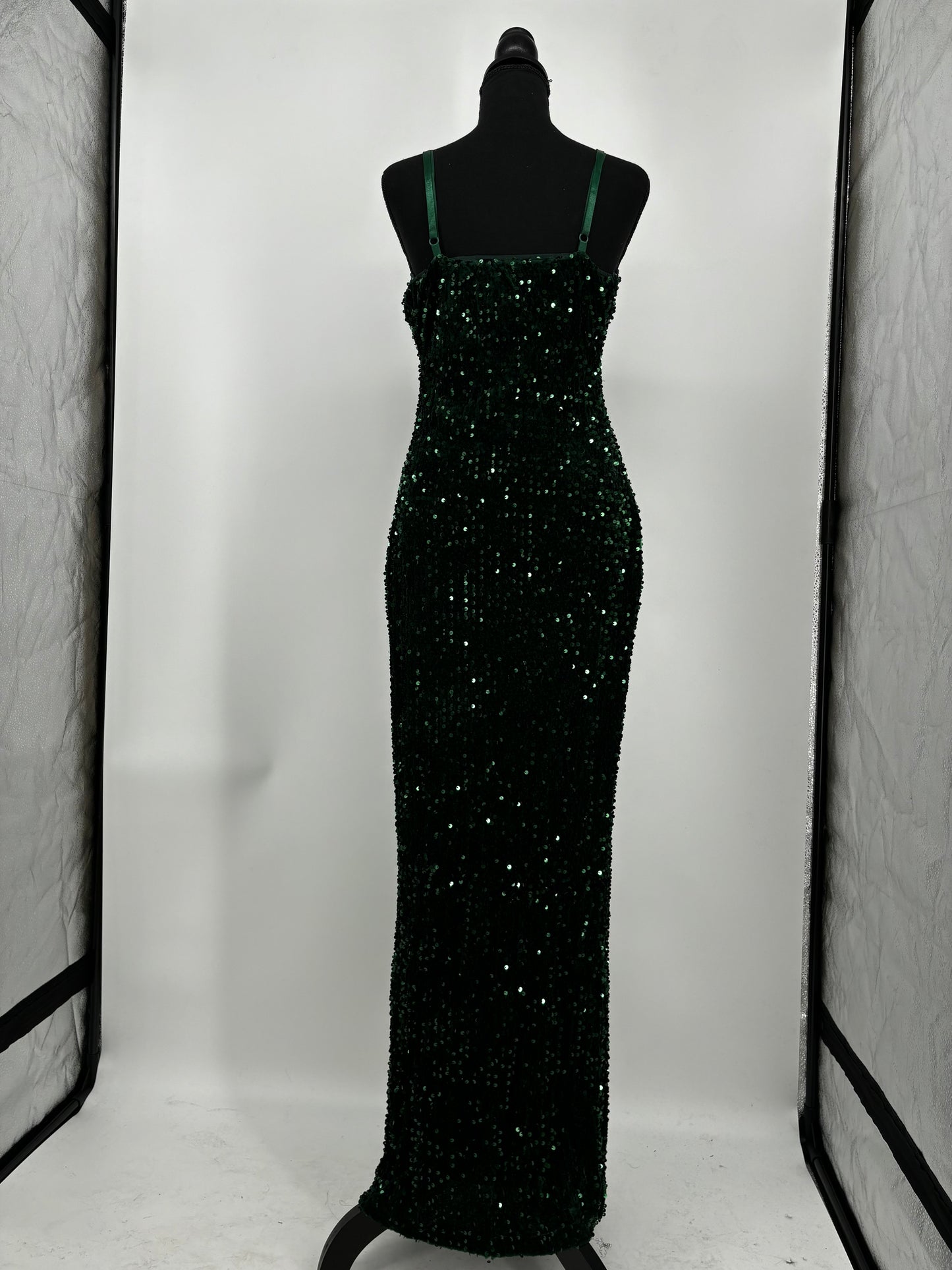 Women’s Green Sleeveless Evening Dress