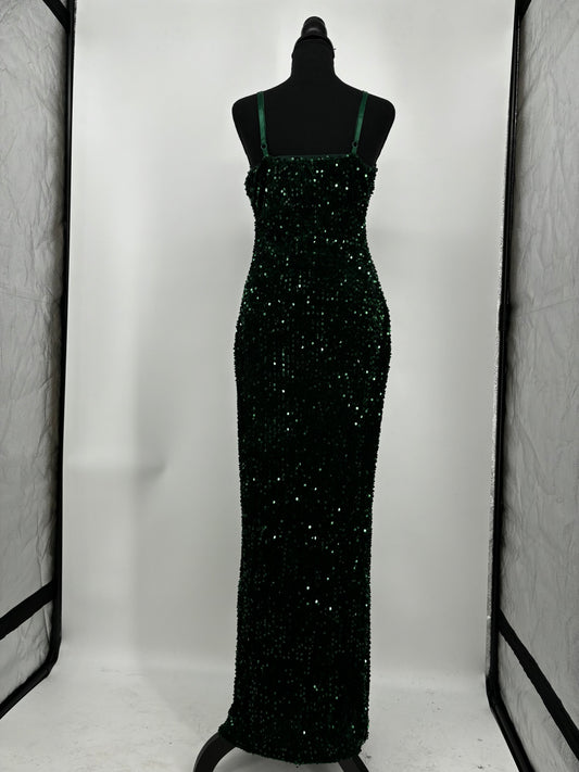 Women’s Green Sleeveless Evening Dress