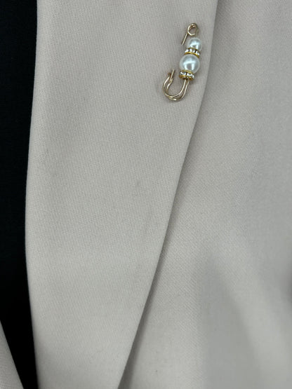 Women’s Beige Double-Breasted Blazer size no