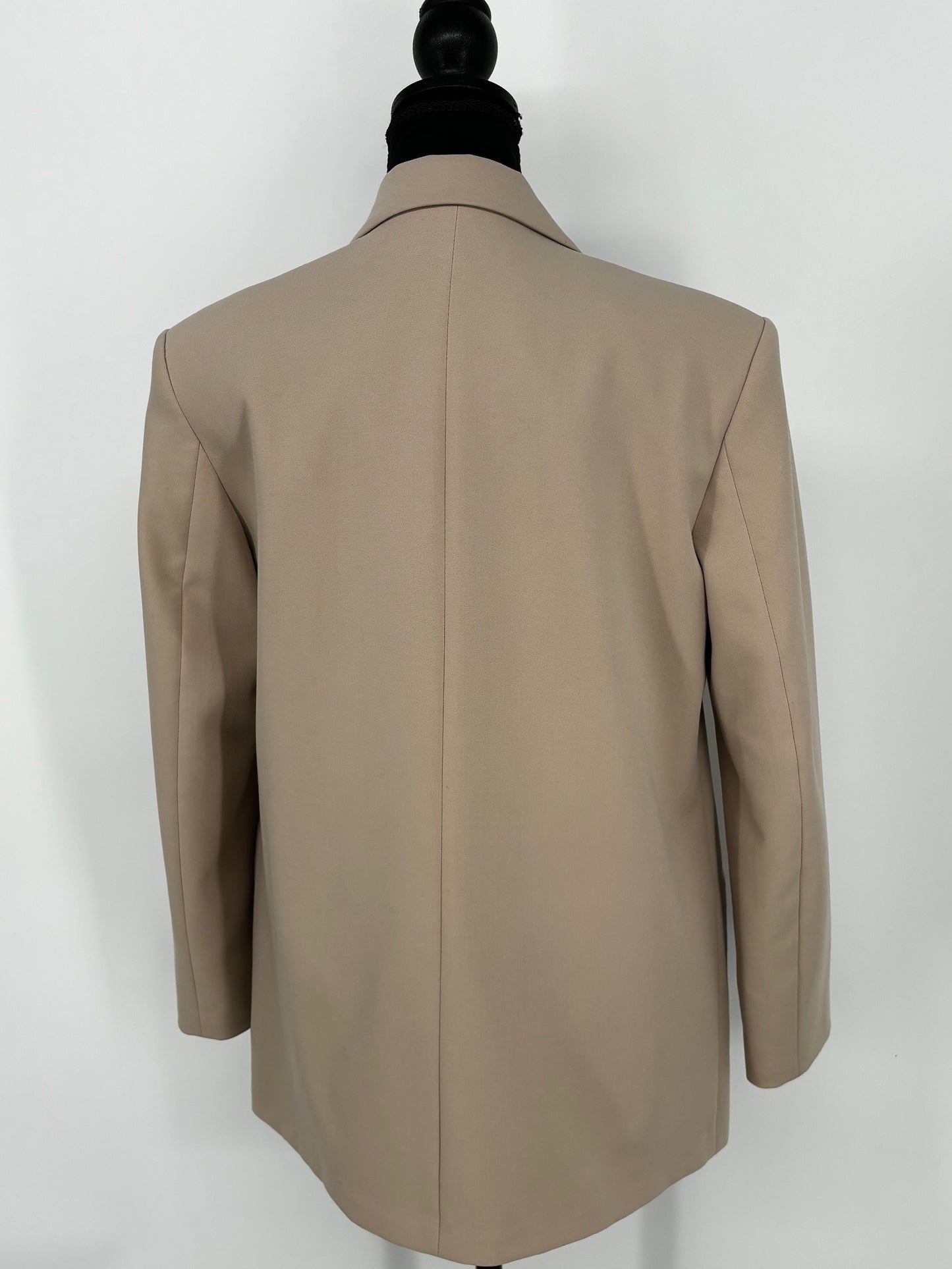Women’s Beige Double-Breasted Blazer size no