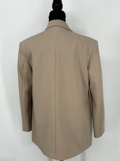 Women’s Beige Double-Breasted Blazer size no