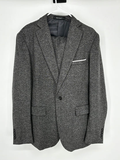 Men’s Gray Single-Breasted Blazer – Size L