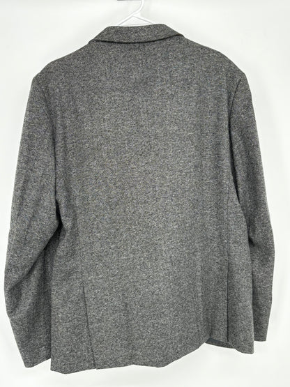 Men’s Gray Single-Breasted Blazer – Size L