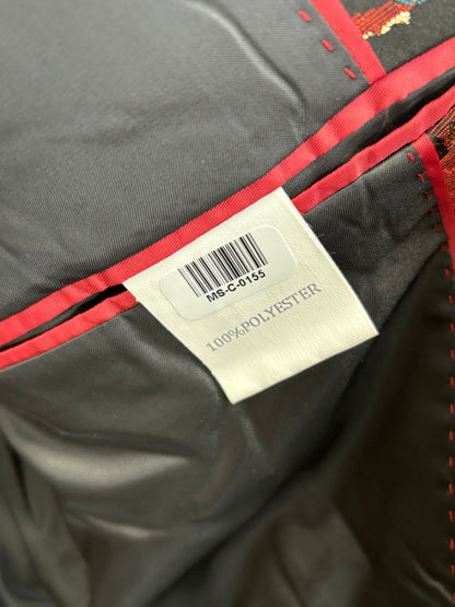 coofandy Men’s Black Jacquard Blazer – Size no