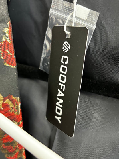 coofandy Men’s Black Jacquard Blazer – Size no