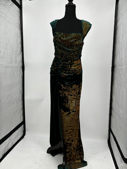 Women’s Black Train Evening Gown – Size L