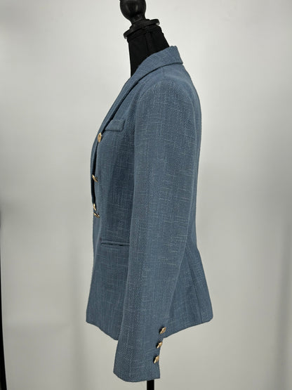 Men’s Blue Double-Breasted Casual Blazer size s