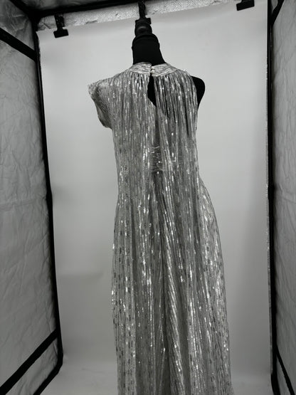 Women's Glitter Sequin One Shoulder Prom Dress with Slit Long A Line Formal Evening Party Gown Size S