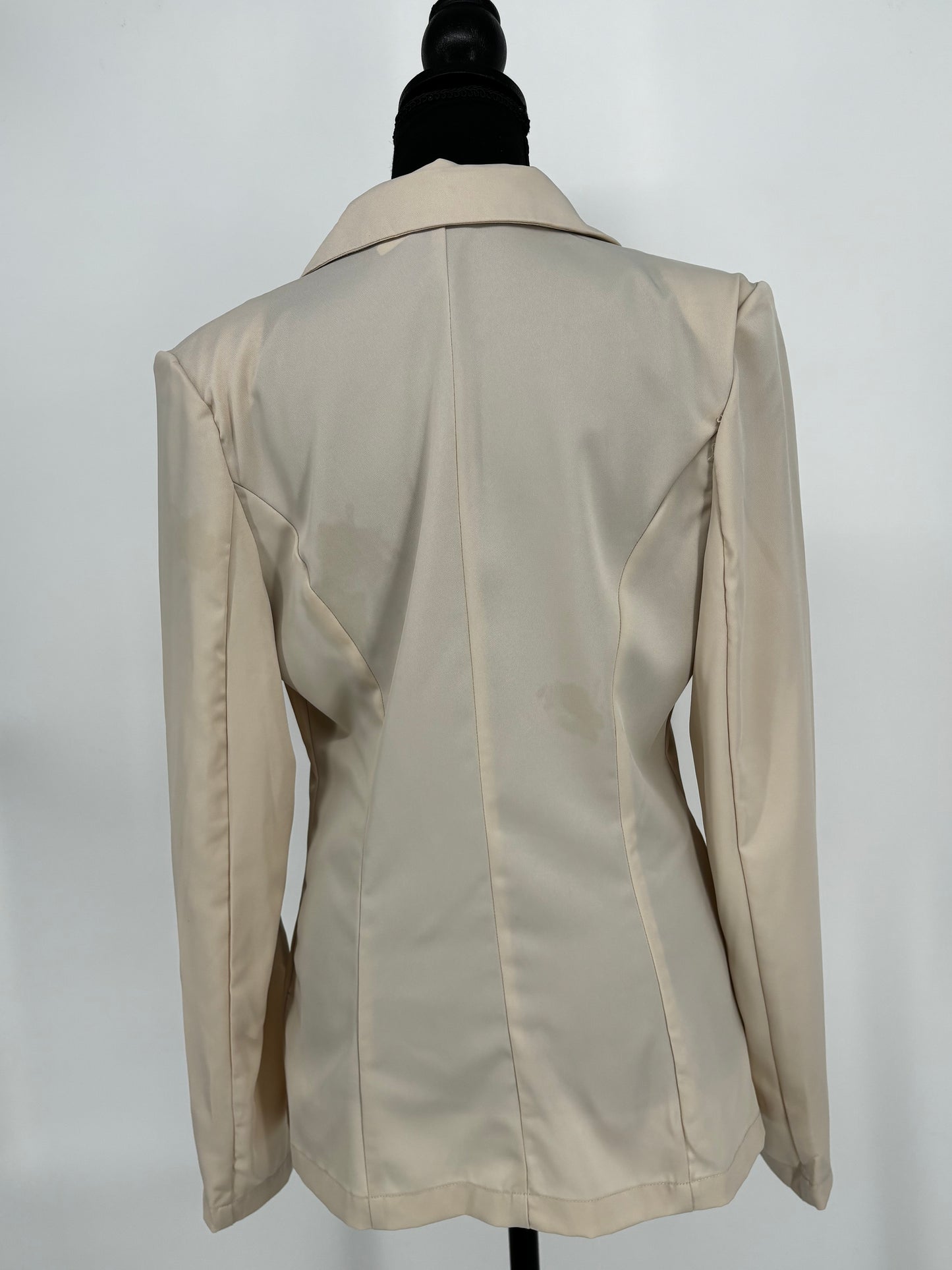 Women’s Off-White Casual Jacket with Lapel – Size S