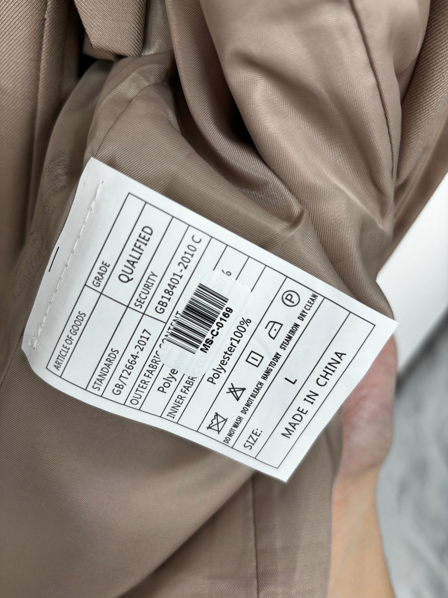 Men’s Light Brown Casual Blazer – Size L