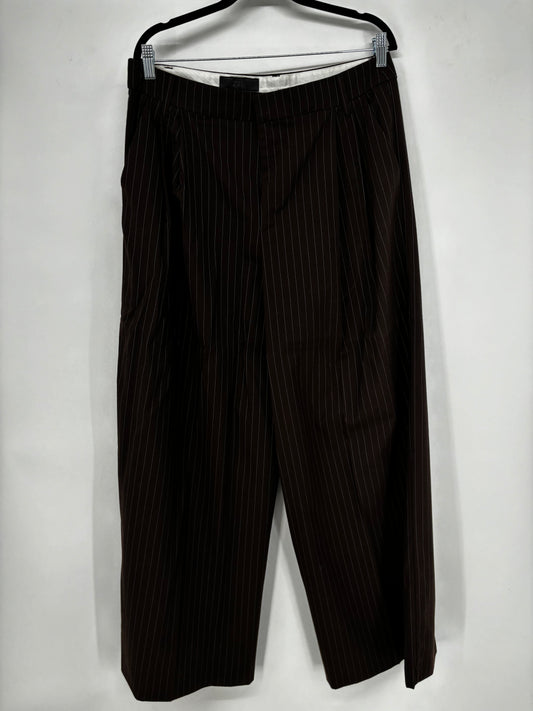 Men’s Black High-Waisted Wide-Leg Dress Pants – Size XL
