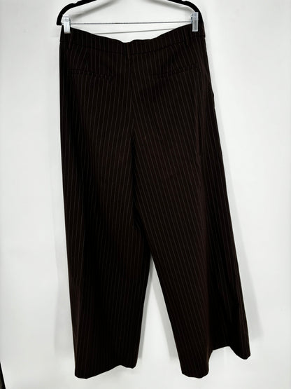 Men’s Black High-Waisted Wide-Leg Dress Pants – Size XL
