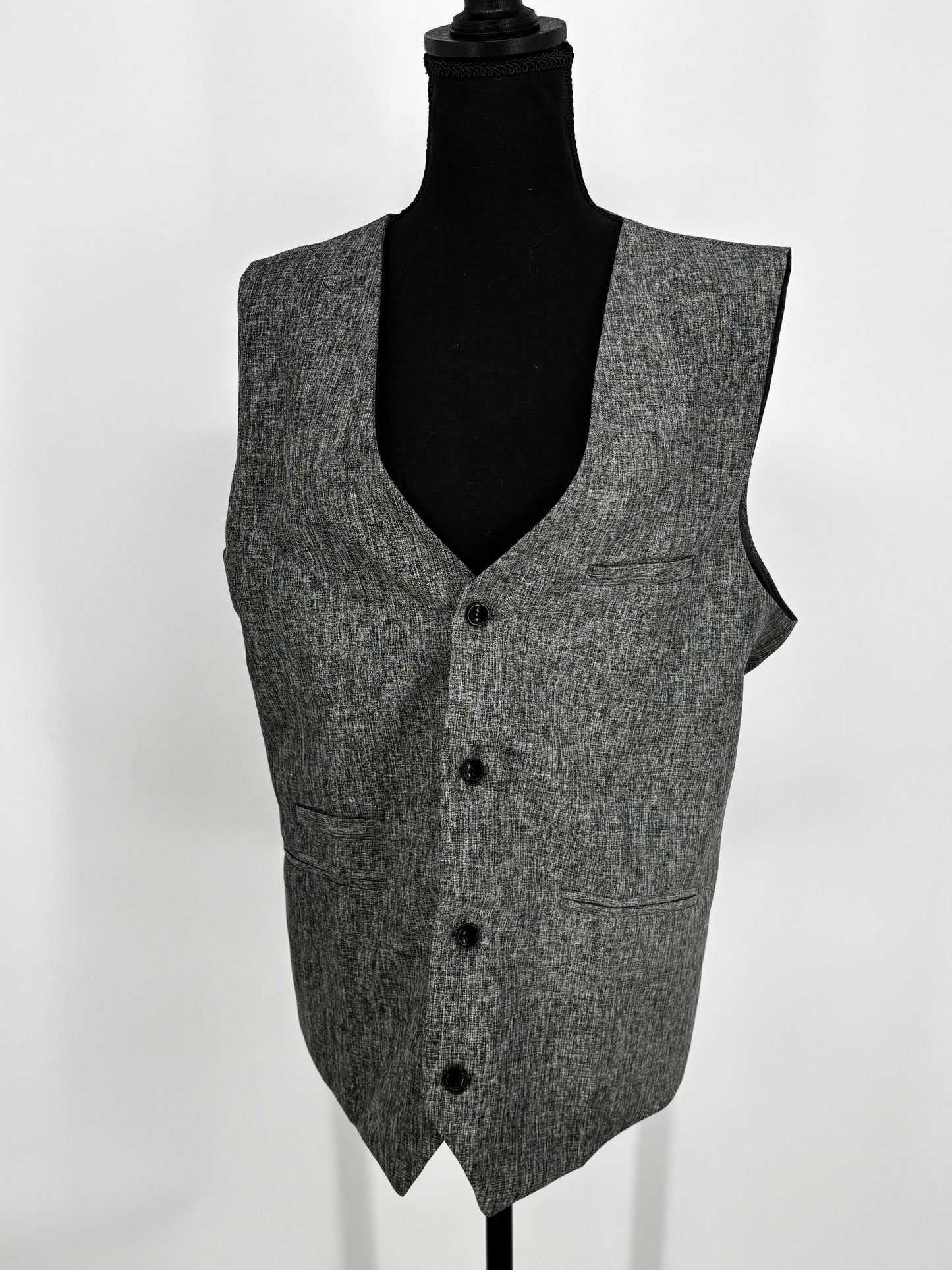Men’s Gray V-Neck Vest size l