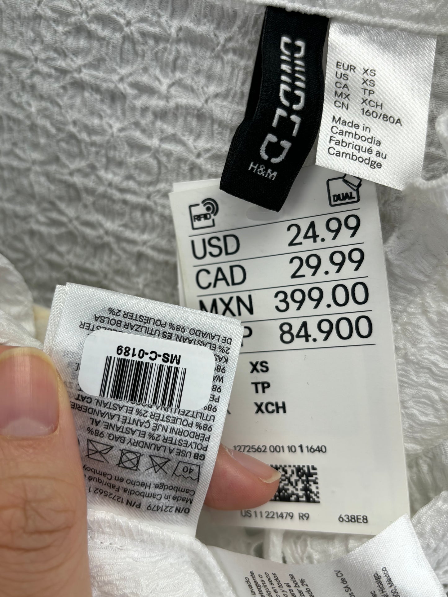 Women’s White Vintage Bell Sleeve Blouse size xs