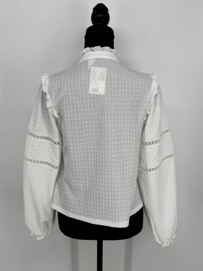 Women’s White Vintage Bell Sleeve Blouse size xs