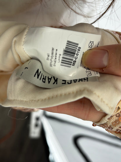 Women’s Gold Sleeveless Sequin Dress size no