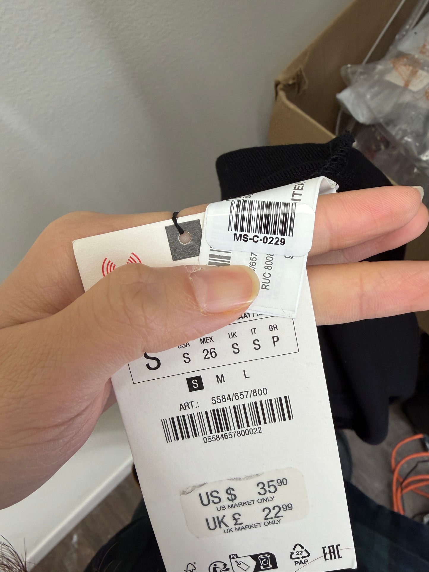 ZARA Women’s Black Sleeveless Mini Dress – Size S